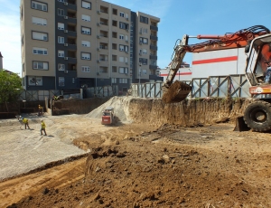 Početak izgradnje poslovno stambenog objekta na Žarkovu, ul. Drage Spasić, Opština Čukarica