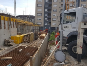 Radovi u toku na objektu u izgradnji u ulici Drage Spasić na Žarkovu